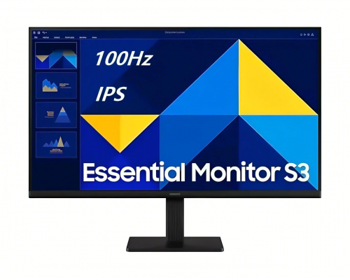 Монитор 23,8" Samsung S24D300GAI, IPS 1920x1080, 100Hz, 5 ms, 250cd/m2, 1000:1, 178/178, VESA, D-Sub, HDMI, черный