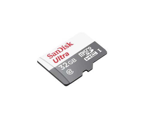 Карта памяти MicroSD 32Gb SanDisk Ultra SDSQUNR-032G-GN3MN UHS-I U1 Class 10  чтение - до 100 Мб/сек