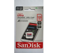 Карта памяти MicroSD 128Gb SanDisk Ultra SDSQUAB-128G-GN6MN MicroSDXC UHS-I U1 Class 10 чтение - до 140 Мб/сек