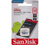 Карта памяти MicroSD 256Gb SanDisk Ultra SDSQUNR-256G-GN3MN MicroSDXC UHS-I Class 10 чтение - до 100 Мб/сек