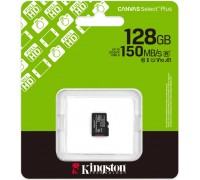 Карта памяти MicroSD 128Gb Kingston Canvas Select Plus SDCS3/128GBSP MicroSDXC UHS-I U1 Class 10, чтение - до 150 Мб/сек