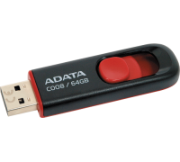 Флеш драйв A-DATA 64Gb USB 2.0 C008 AC008-64G-RKD черный-красный