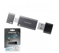 Флеш драйв Samsung 32Gb USB3.2 DUO Plus MUF-32DB/APC OTG USB Type-C/Type A, скорость чтение - до 300MB/s