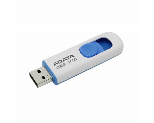 Флеш драйв A-DATA 16Gb USB2.0 C008 Classic AC008-16G-RWE белый