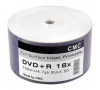 Диск DVD+R 4,7Гб CMC 16x Printable (50шт/уп), 1 диск