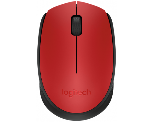 Мышь Logitech Wireless Mouse M170 беспроводная оптическая 1000 dpi USB черно-красный (910-004648)