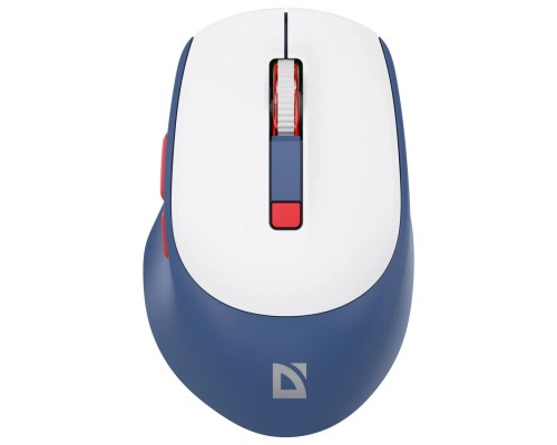 Мышь Defender Belsa MB-249 Bluetooth/радио-канал 2.4ГГц беспроводная оптическая 3200dpi 5+1 кнопок встроенный аккумулятор 500 мАч белый+синий (52249)