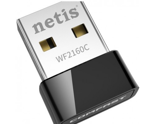 Адаптер Wi-Fi 802.11ac Netis WF2160C, 2.4/5 ГГц, 200/433Мбит/с, USB2.0