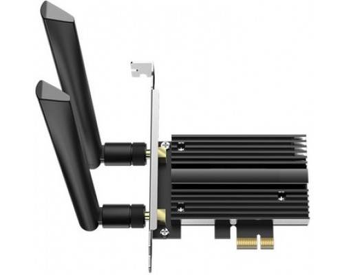 Адаптер Wi-Fi 802.11acx Netis F2, Wi-Fi 6 (802.11ac), Wi-Fi 6 (802.11ax) , до 2402 Мбит/с (6 ГГц) + 2402 Мбит/с (5 ГГц) + 574 Мбит/с (2,4 ГГц) + BT 5.3, PCI-Ex1