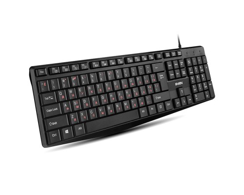 Клавиатура Sven KB-S305 105кн. низкопрофильные клавиши USB 1,5м черный