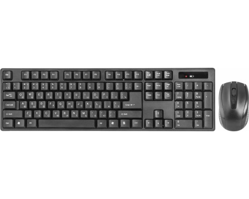 Клавиатура+мышь Defender C-915 RU беспроводный комплект оптич. мышь 1200dpi USB черный (45915)