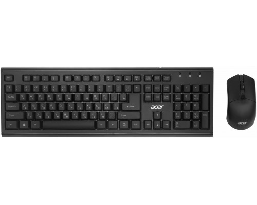 Клавиатура+мышь Acer OKR120, 2.4GHz, беспров. оптич. мышь 2кн+скр. 1600dpi, USB, черный