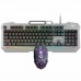 Клавиатура+мышь AULA T102 оптическая мышь 7200dpi 6кн+колесо-кнопка клавиатура с RGB-подсветкой символов и подставкой для телефона USB серебристый-черный