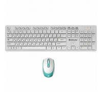 Клавиатура+мышь Defender Auckland C-987 беспроводный комплект оптич. мышь 1600dpi USB белый (45987)