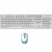 Клавиатура+мышь Defender Auckland C-987 беспроводный комплект оптич. мышь 1600dpi USB белый (45987)