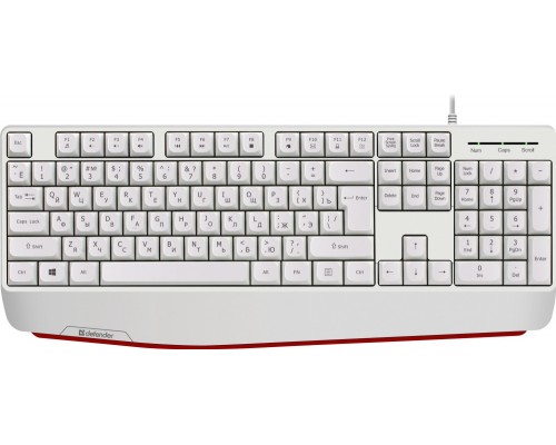 Клавиатура Defender Atom HB-546, USB, белый (45547)