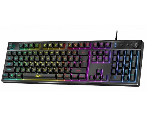 Клавиатура Genius Scorpion K7 Plus, RGB подсветка символов, регулятор громкости, 104кн., USB, 1,8м, черный (31310056402)