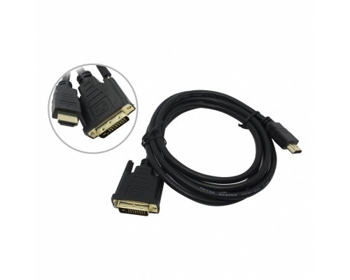 Кабель HDMI-DVI 5bites APC-080-020 Dual link, позолоченные контакты, экран, 2м