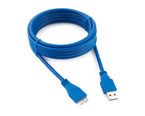 Кабель USB3.0 AM-microB 9Pin Gembird CCP-mUSB3-AMBM-10 зол конт, синий, 3.0м