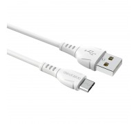 Кабель USB AM-microB 5Pin Borofone BX51, 2,4A, 1м, белый