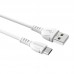 Кабель USB AM-microB 5Pin Borofone BX51, 2,4A, 1м, белый