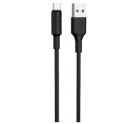 Кабель USB AM-Type-C Hoco X25 USB2.0, 3 A,  1м, черный