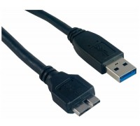 Кабель USB3.0 AM-microB 9Pin KS-is KS-465-0.5 зол конт, черный, 0.5м
