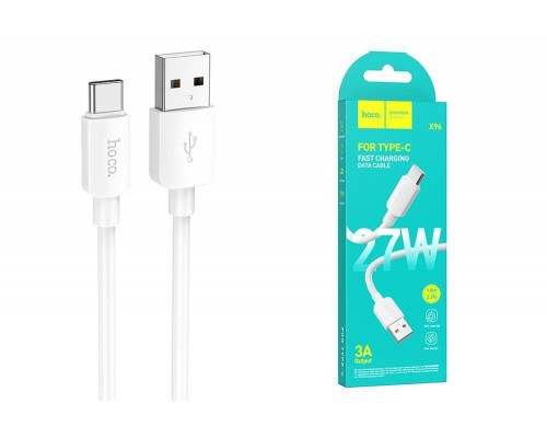 Кабель USB AM-Type-C Hoco X96 USB2.0, 3 A, 1м, белый