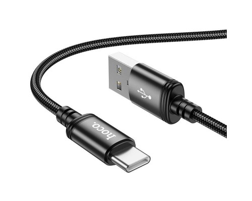Кабель USB AM-Type-C Hoco X89 USB2.0, 3 A, нейлоновая оплетка, 2м, черный