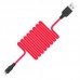 Кабель USB Apple 8pin Lightning Hoco X21, 2.0 A, черный-красный, 1м