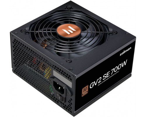 Блок питания Zalman 700W ZM700-GV2SE ATX12V 2.52 (APFC, 80PLUS Bronze, 24+8+2x4+4x6/8pin, вентилятор d120мм) + каб. пит-я EURO (1.8м)