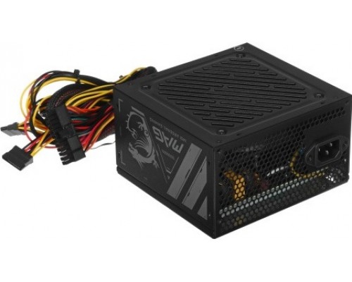 Блок питания MSI 500W MAG A500N-H ATX12V V2.4 (APFC, 24+4/8+4x6/8pin, вентилятор d120мм) +кабель питания EURO (1,5м)