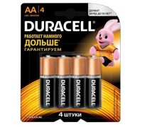 Элемент питания  AA Duracell Extra life MX1500/LR6-4BL (блистер 4 штуки), 1 штука