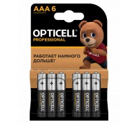 Элемент питания  AAA Opticell Professional AAA 6 PCS (блистер 6 штук), 1 штука