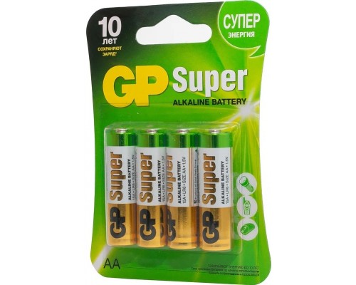 Элемент питания  AA GP Super Alkaline 15A-2CR4 (1шт)