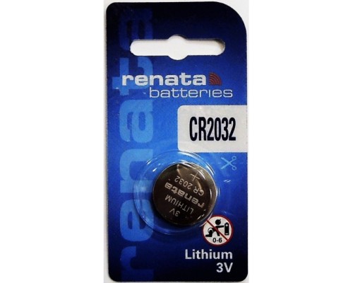 Элемент питания CR2032 Renata литиевый блисер 5шт (1шт)