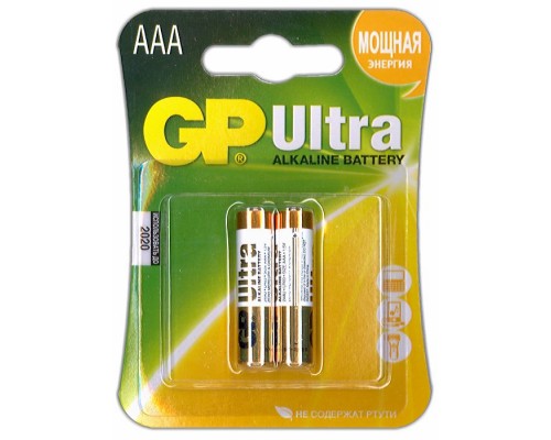 Элемент питания  AAA GP Alkaline 24A LR03 2шт./уп. отрывные (1шт)