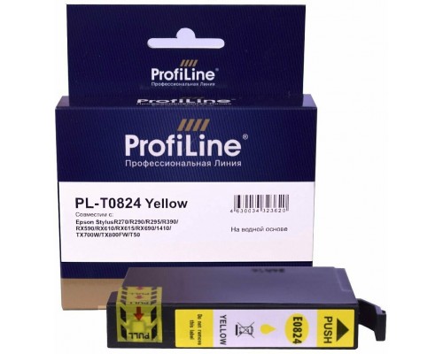 Картридж Profi Line Epson Stylus Photo R270/R390/RX590, Yellow (T0824)