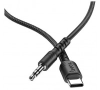 Аудиоадаптер Hoco UPA-17 USB Type-C на AUX штекер 3,5мм 1м черный