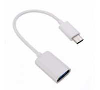 Адаптер USB 3.0 Type-C-AF OTG KS-is KS-297, 0,1m, белый