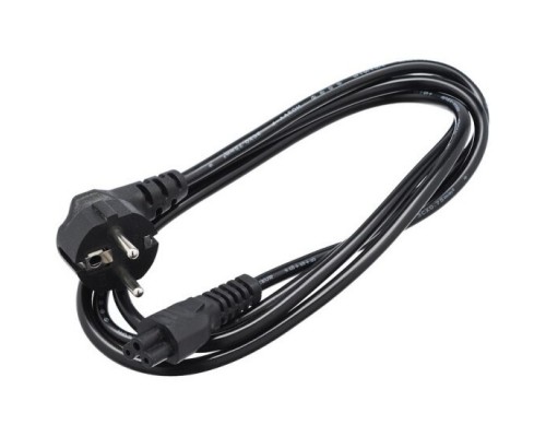 Кабель питания 220V для ноутбуков GoPower 00-00024056, CEE 7/7(Вилка-евро) - IEC C5 3pin, с заземлен., черн, 1.8м